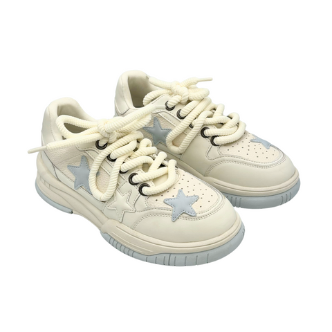 Causal Leather Mixed Colors Star Sneakers