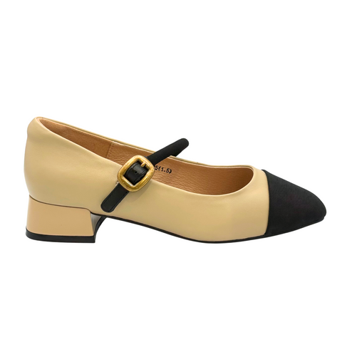Retro Color Block Mary Jane Shoes