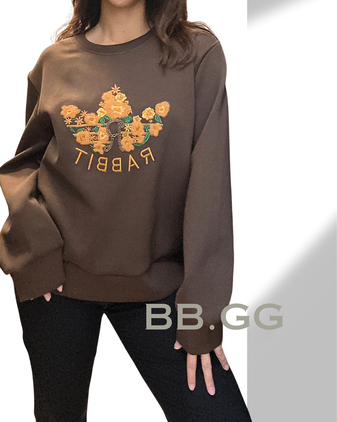 The Artisan Embroidered Hoodie in Blue & Brown