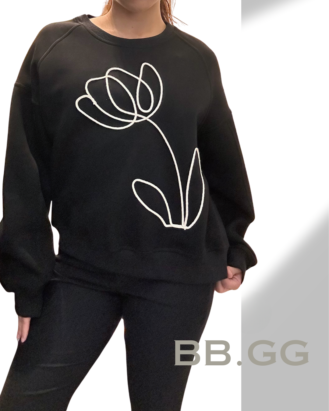 Floral Embroidered Hoodie