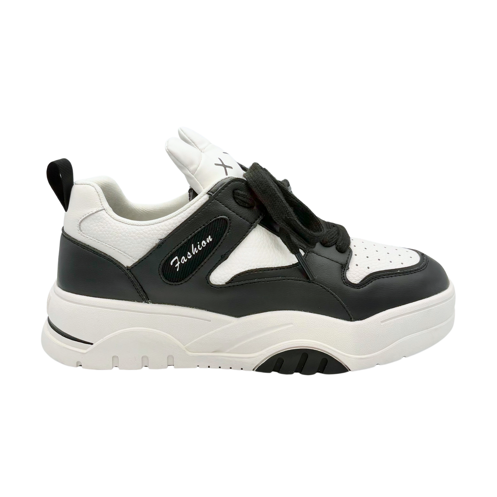 Bunny Black White Platform Sport Shoes