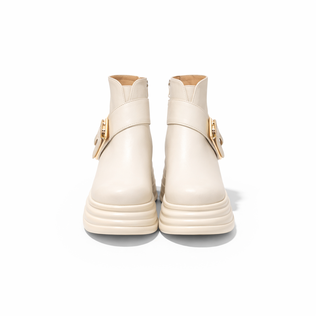 Butterfly Buckle Ankle Boots