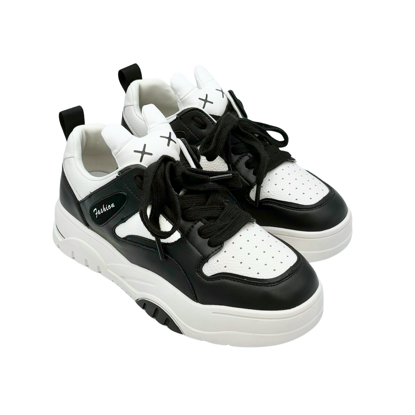 Bunny Black & White Platform Sport Shoes