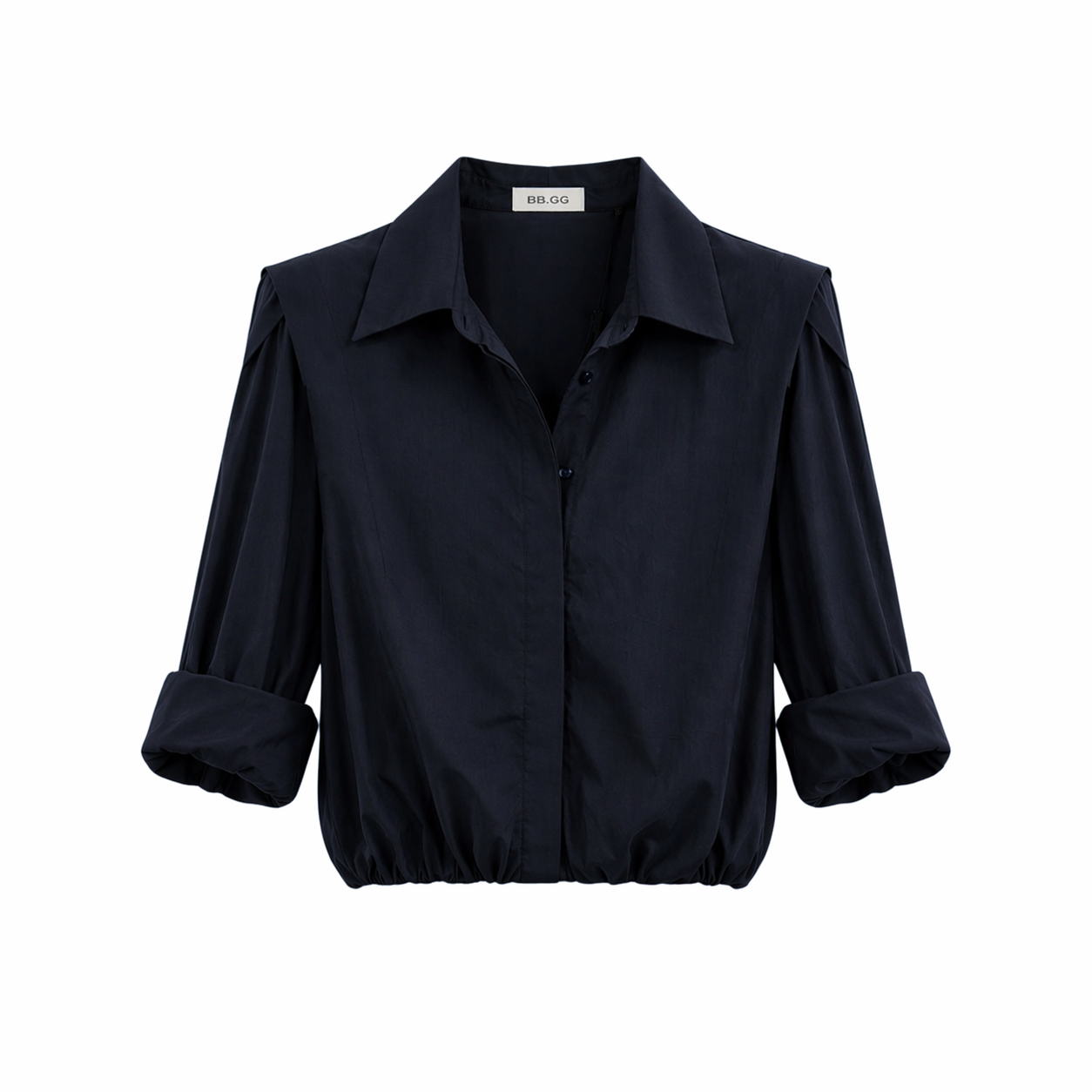 Structured Shoulder Blouson Shirt
