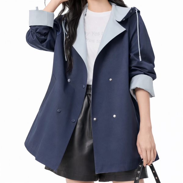 Color-Block Trench Jacket
