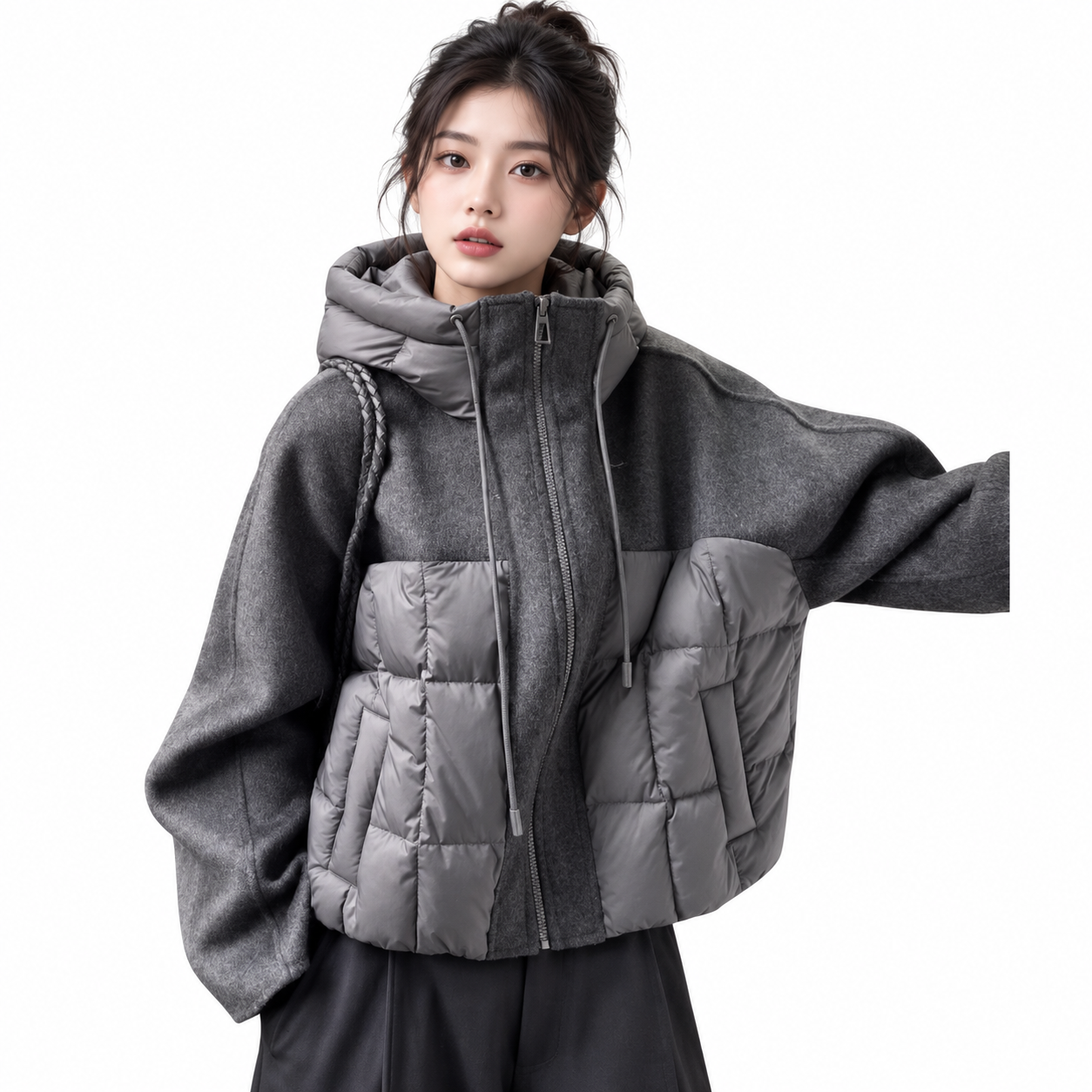 Elara Mixed-Media Jacket