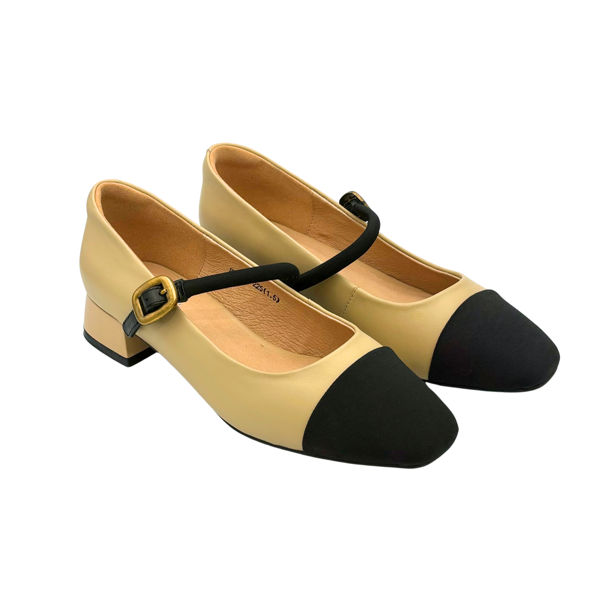 Retro Color Block Mary Jane Shoes