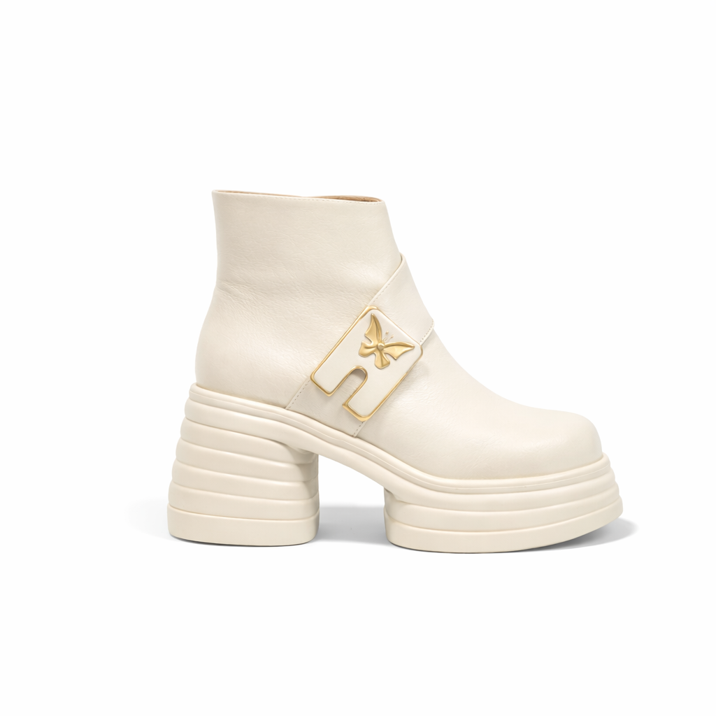 Butterfly Buckle Ankle Boots