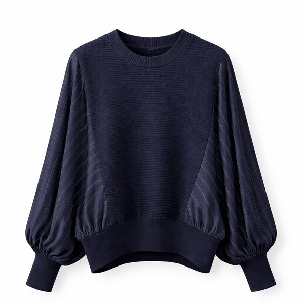 Dual Texture Stripe Top