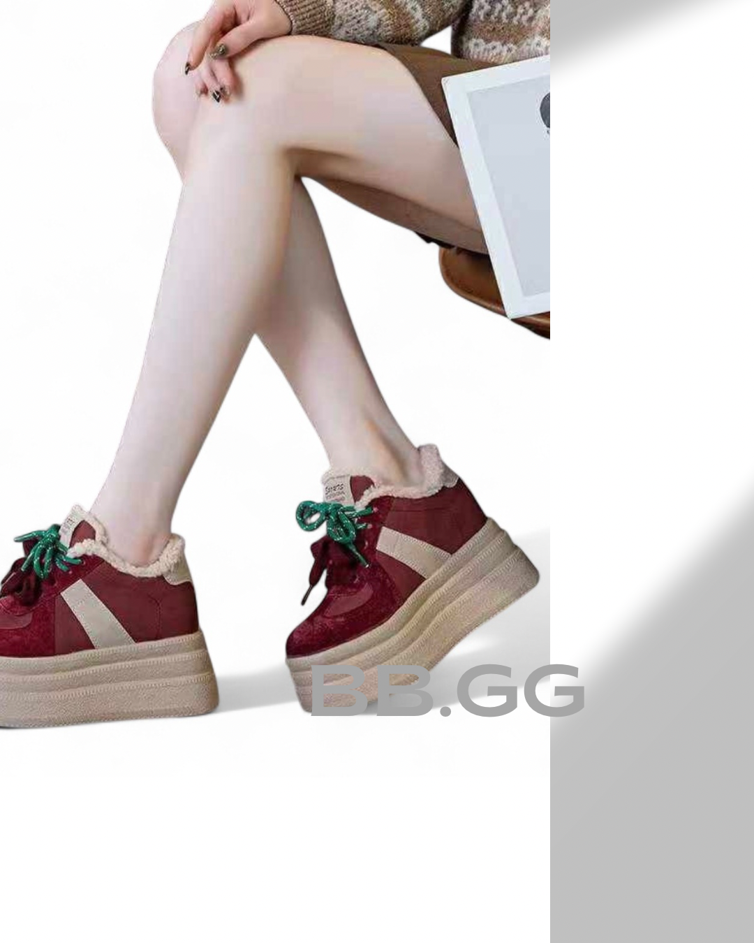 Velvet Platform Sneakers
