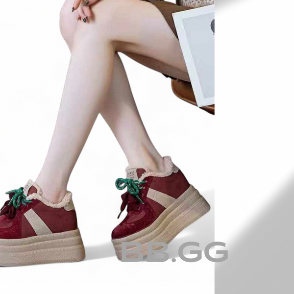 Velvet Platform Sneakers