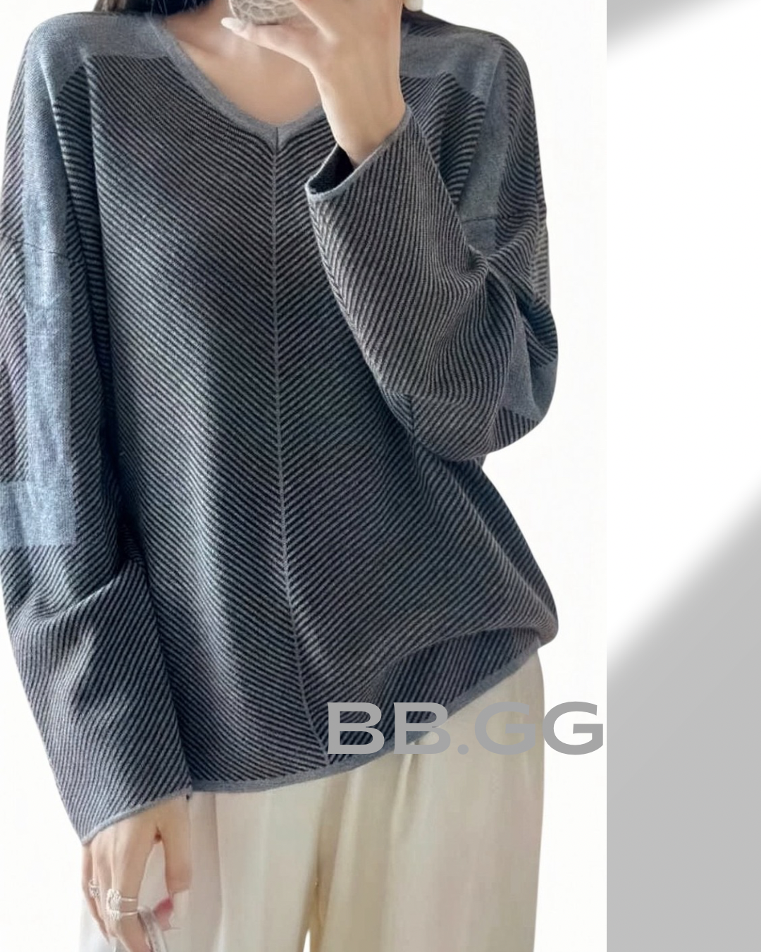 Shadow Stripe Knit Top