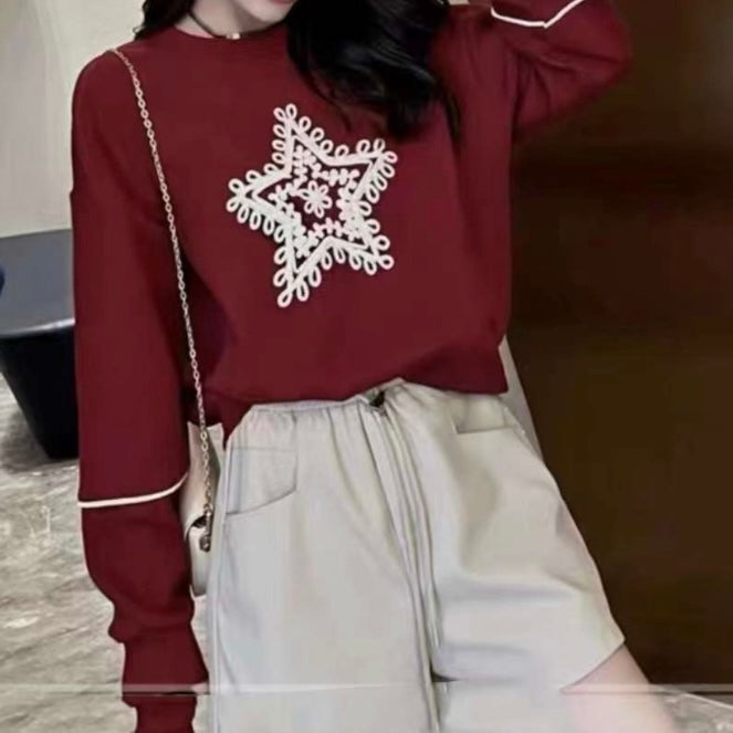 Star Round Neck Sweater