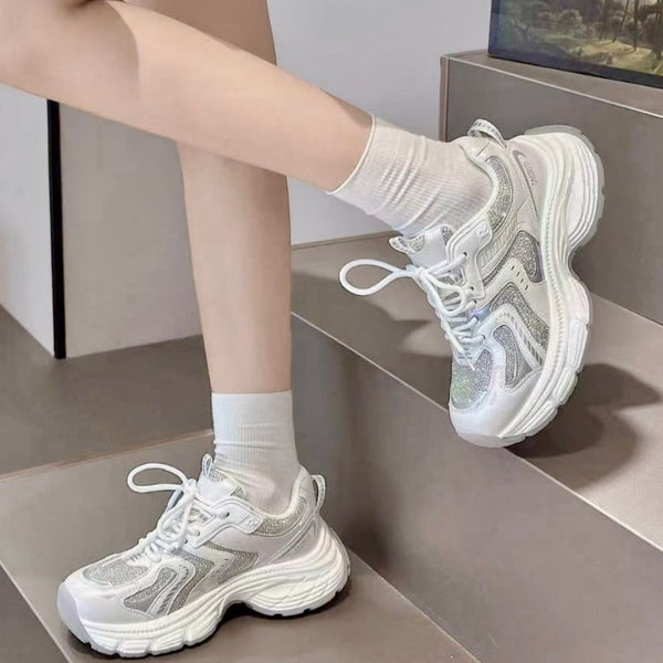 Chunky Embellished Platform Sneakers