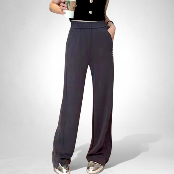 Relaxed Wide-Leg Lounge Trousers with Side Detailing