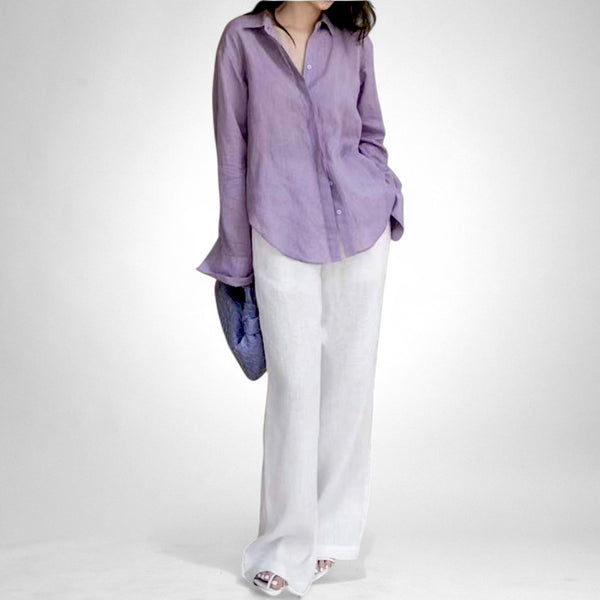Relaxed Linen-Silk Shirt