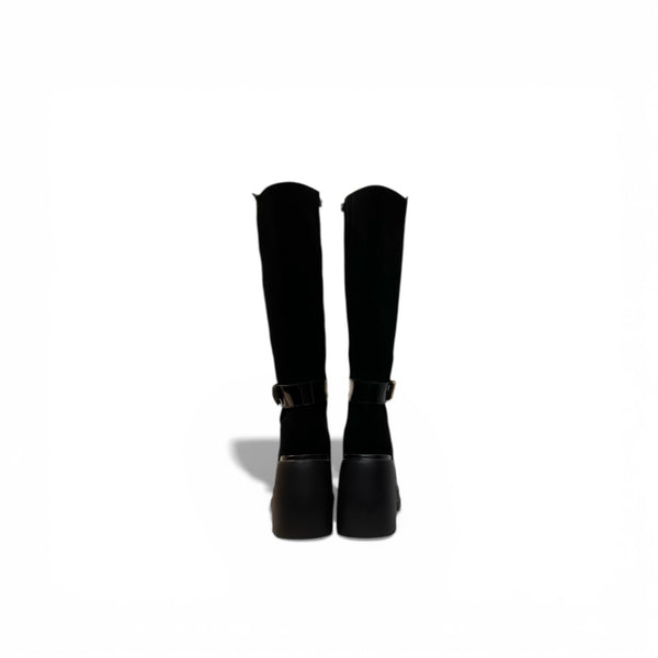 Heart Strap Platform Boot
