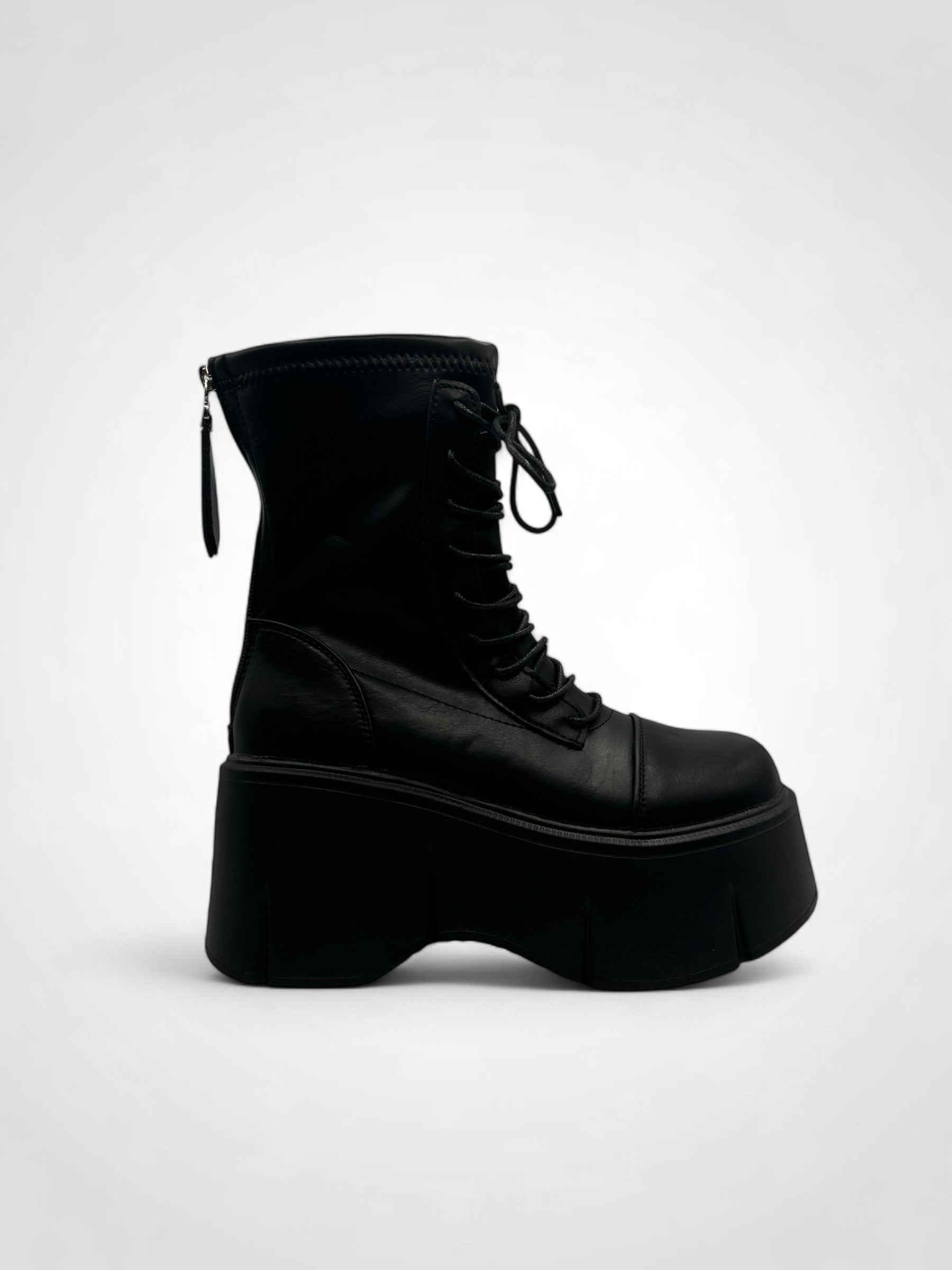 Calfskin Wedge Martin Boots
