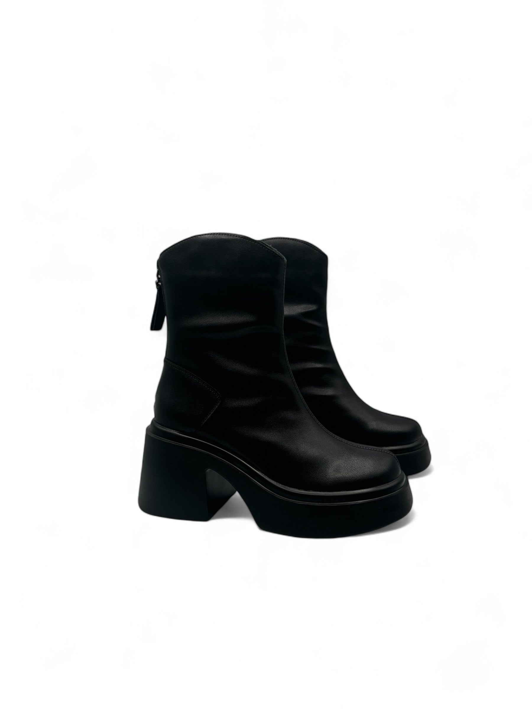 Calfskin Zipper Martin Boots