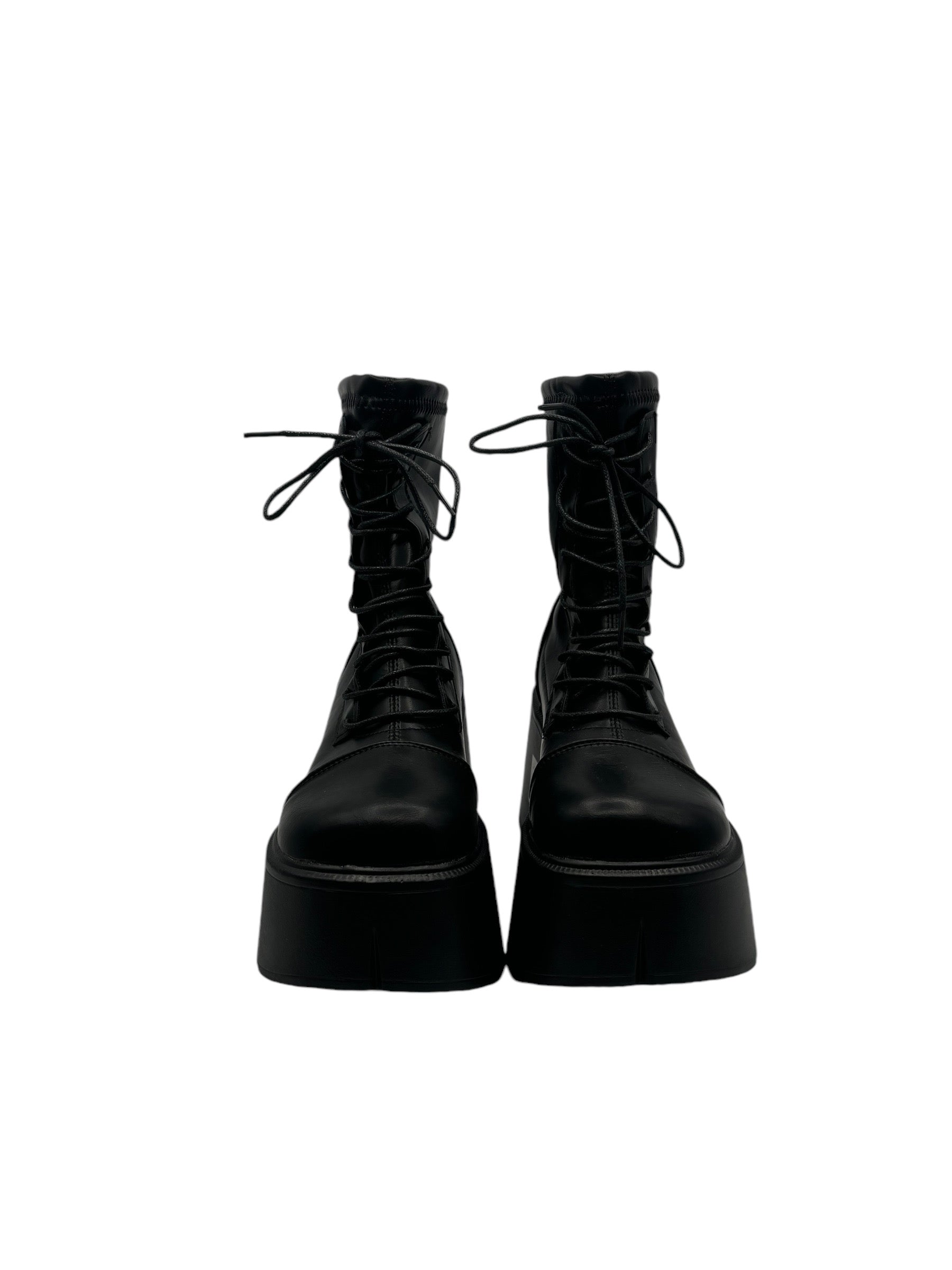 Calfskin Wedge Martin Boots