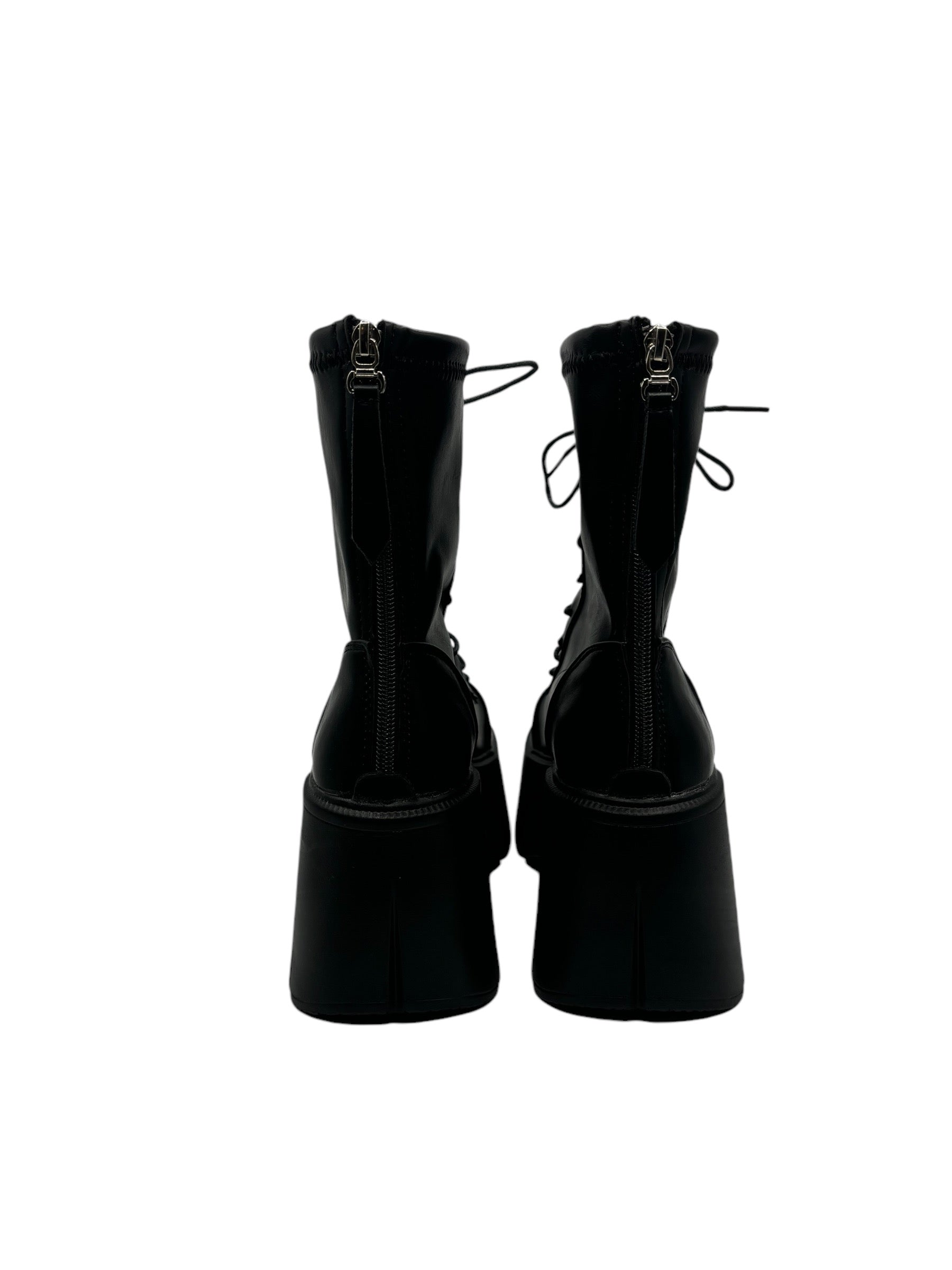 Calfskin Wedge Martin Boots