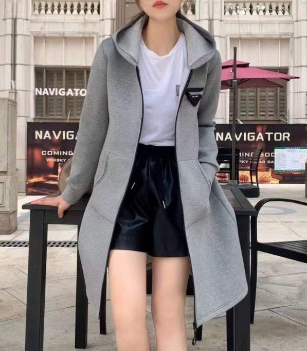 Fit Drop Shoulder Hooded Coat