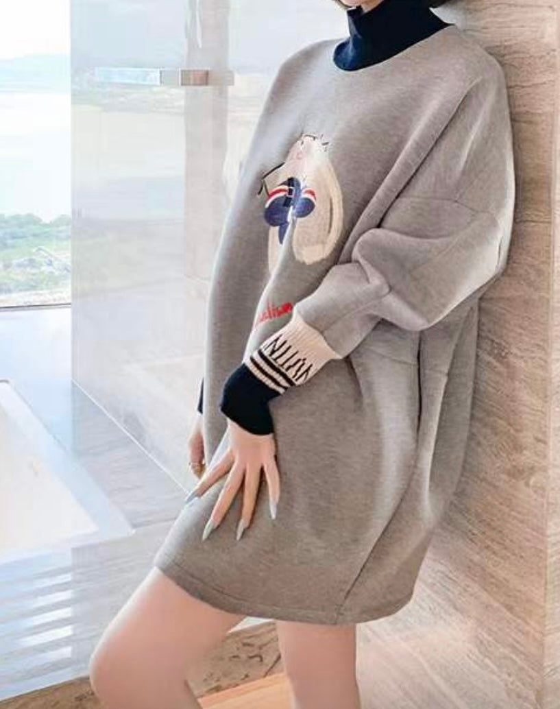 Rabbit Cotton Sweater Dress