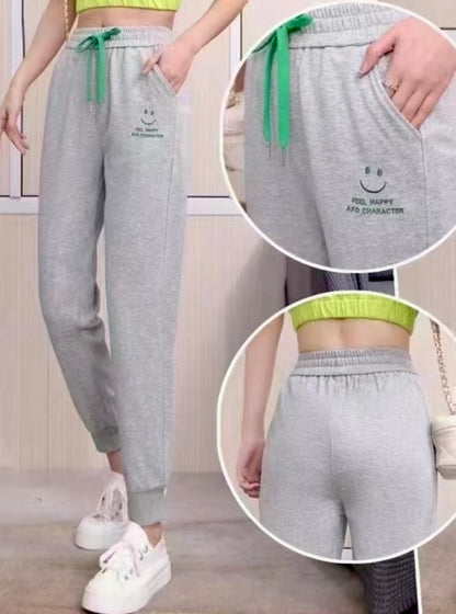 Casual Sweatpants Loose Embroidered Letters Thin Sports Pants