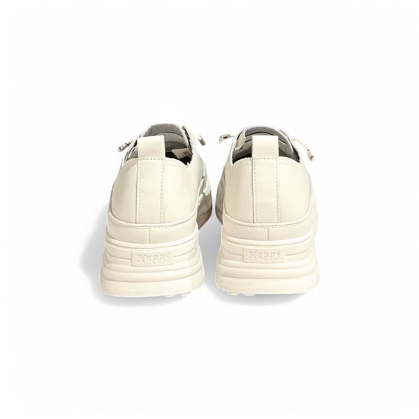 Checkered Tongue Elevated Platform Sneakers