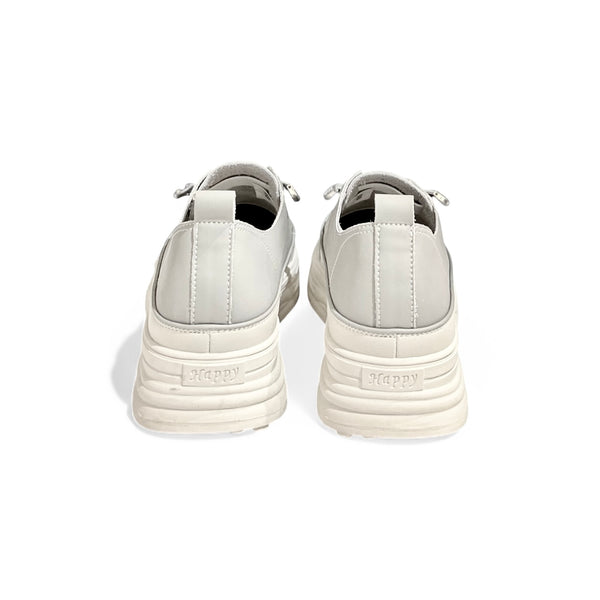 Checkered Tongue Elevated Platform Sneakers