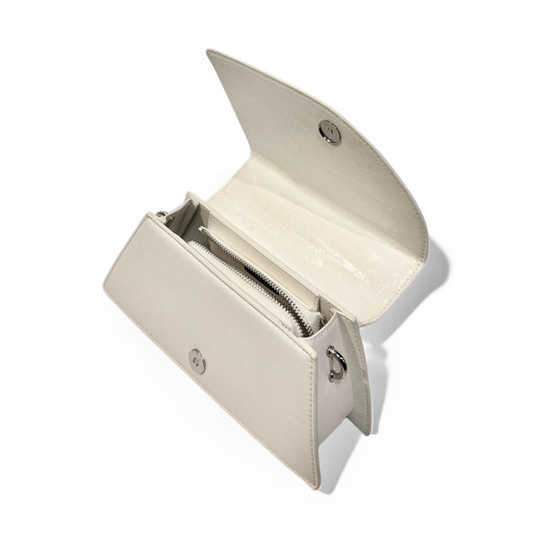 Sculptural Mini Top Chrome Handle Bag