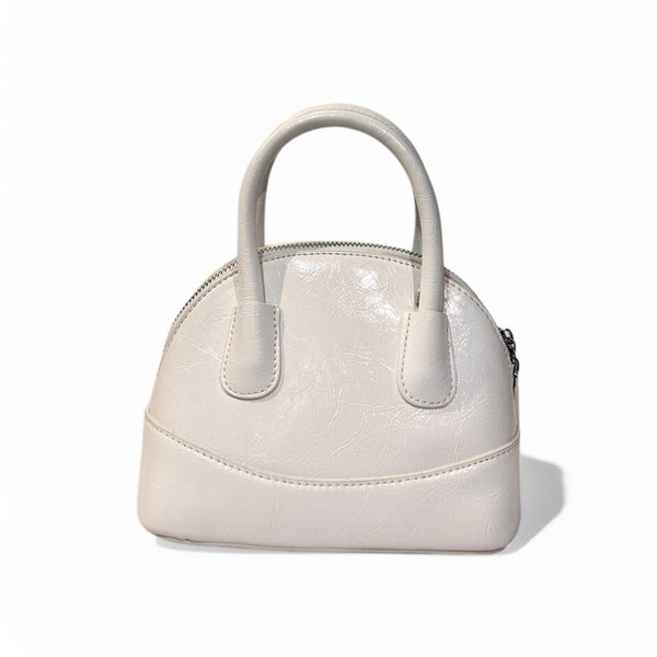 Mini Dome Satchel in Glossy Calfskin Leather