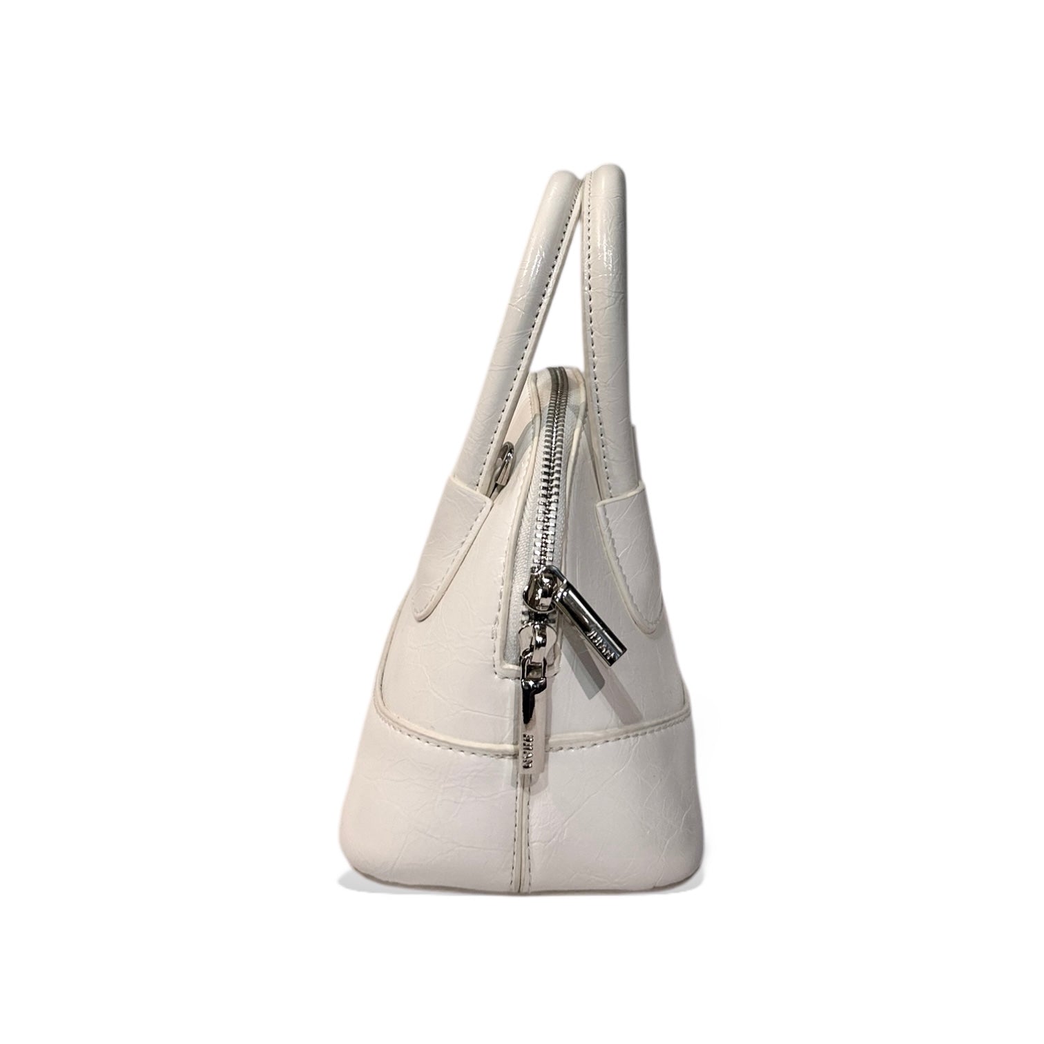 Mini Dome Satchel in Glossy Calfskin Leather