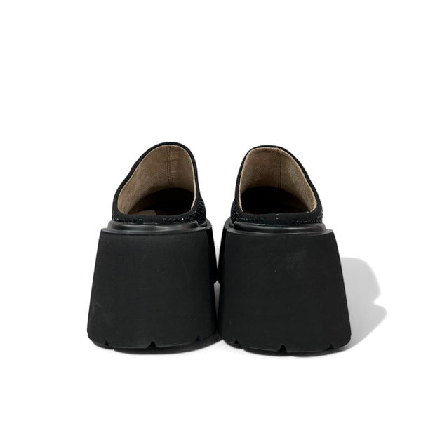 Crystal Platform Mule Clogs