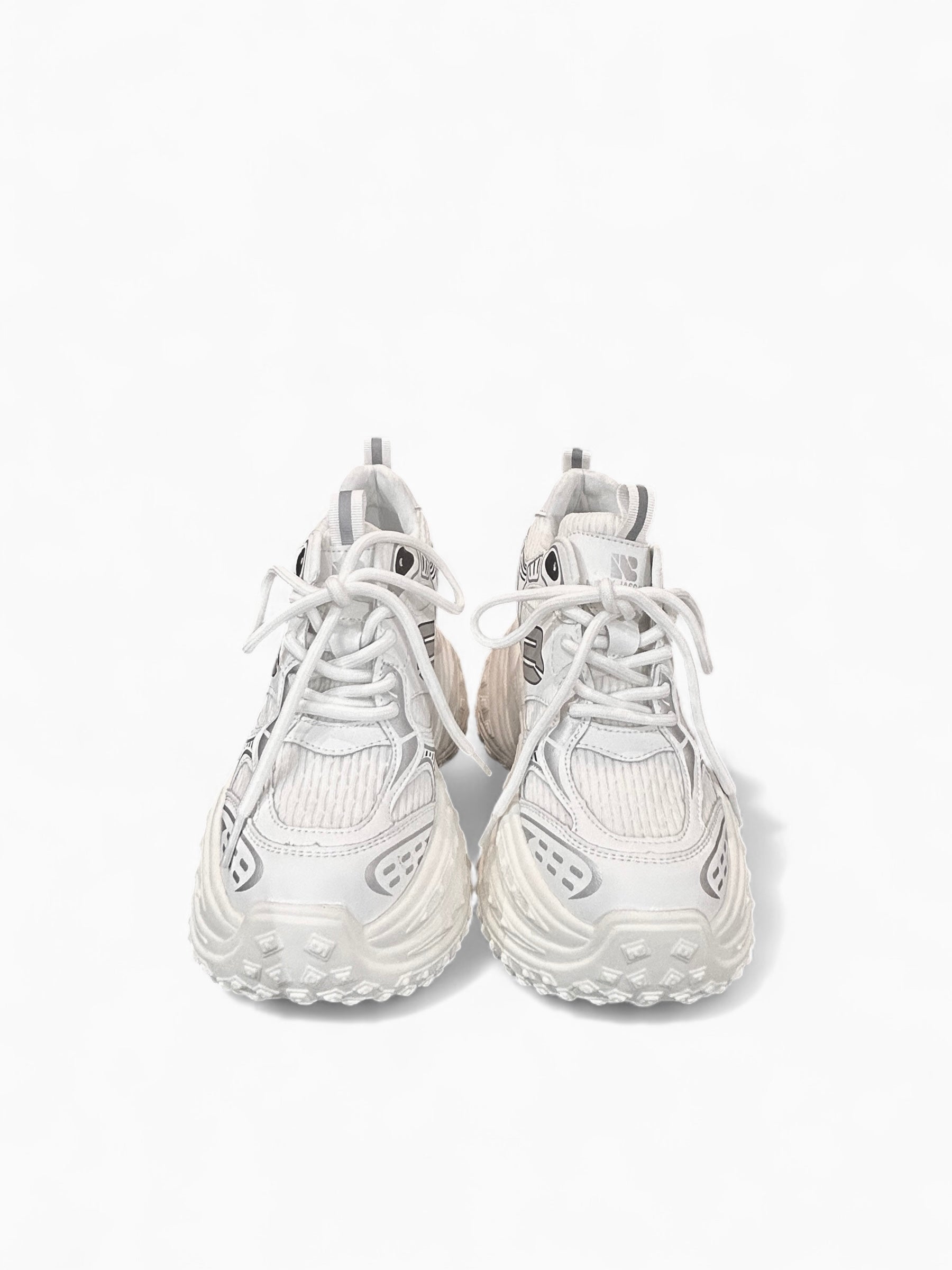 White Chunky Dad Sneakers