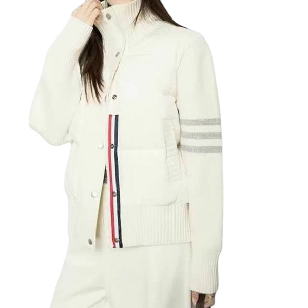 Chic Quilted Knit Jacket