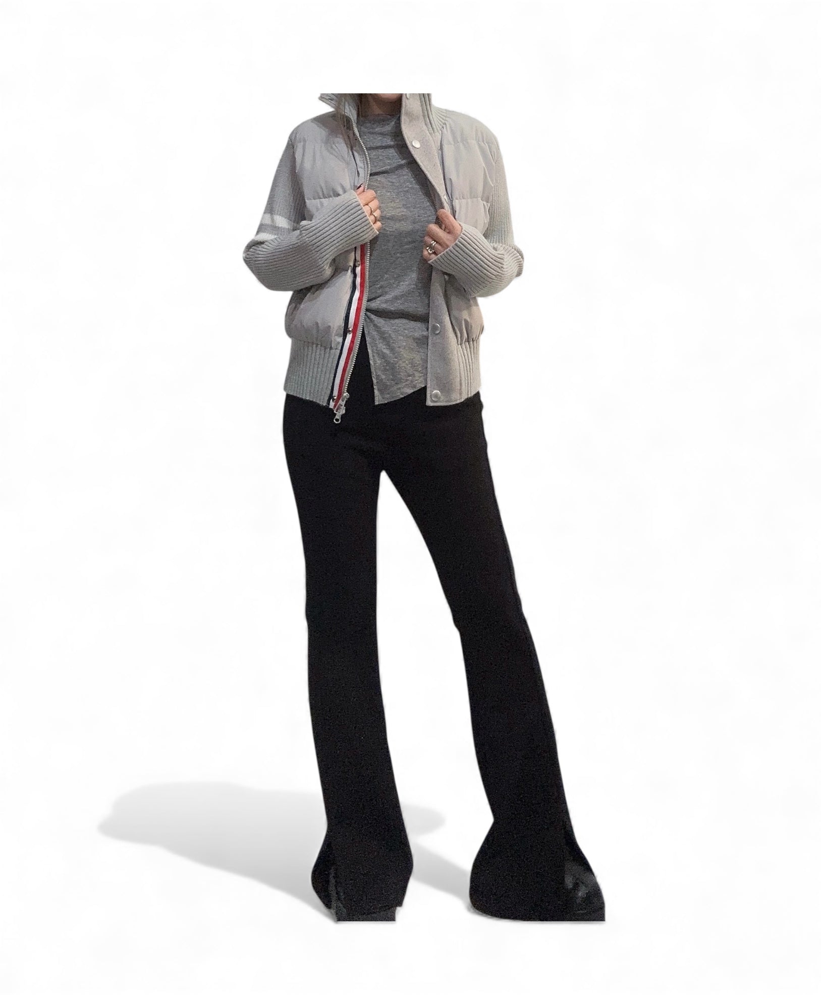 Chic Quilted Knit Jacket