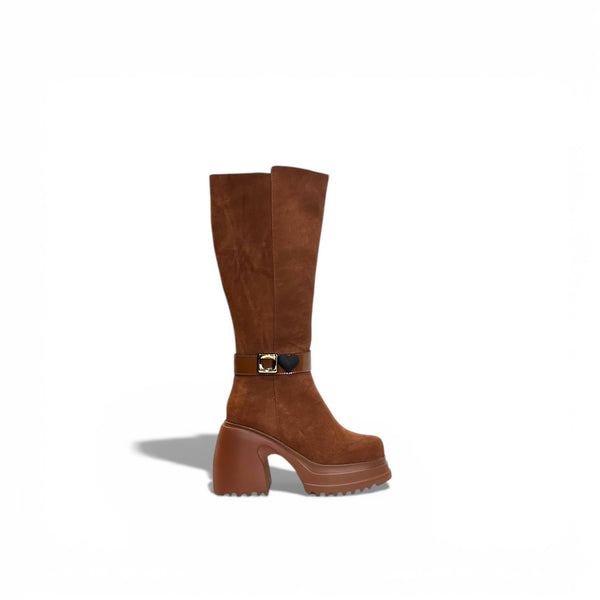Heart Strap Platform Boot