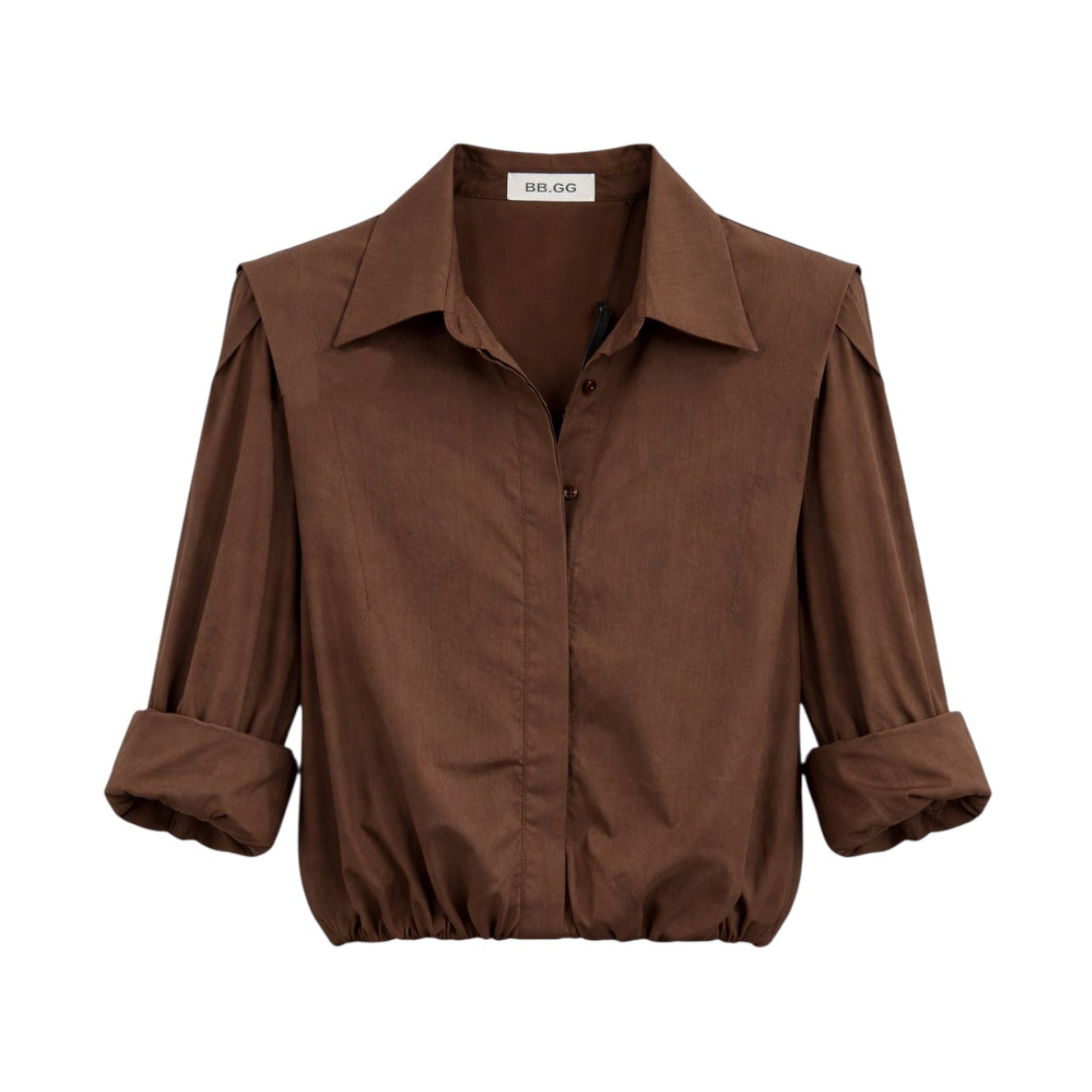 Structured Shoulder Blouson Shirt