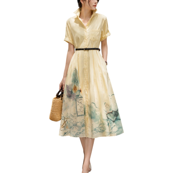 Aquarelle Shirt Dress