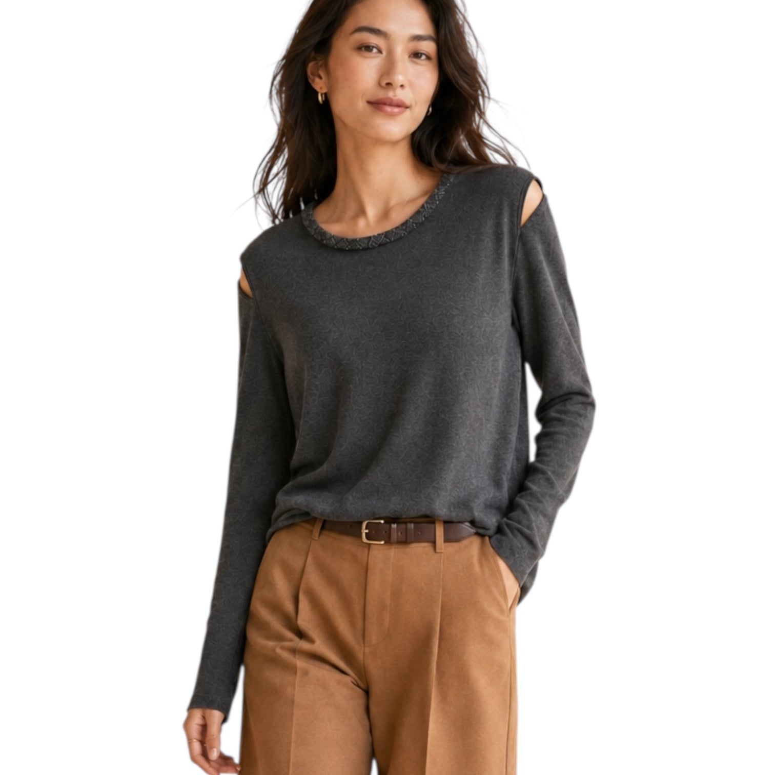 Braided Cold-Shoulder Top