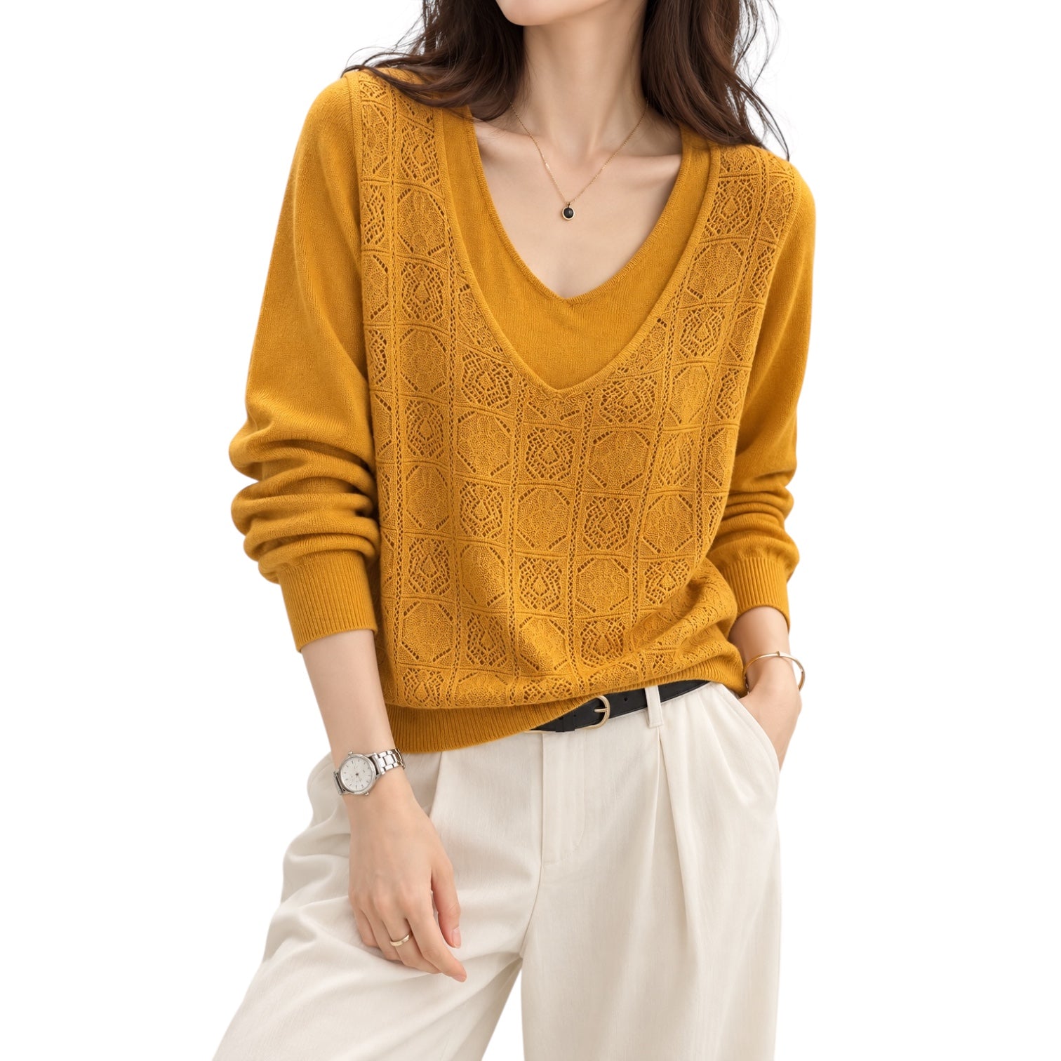 Aurelia Lace Knit Sweater