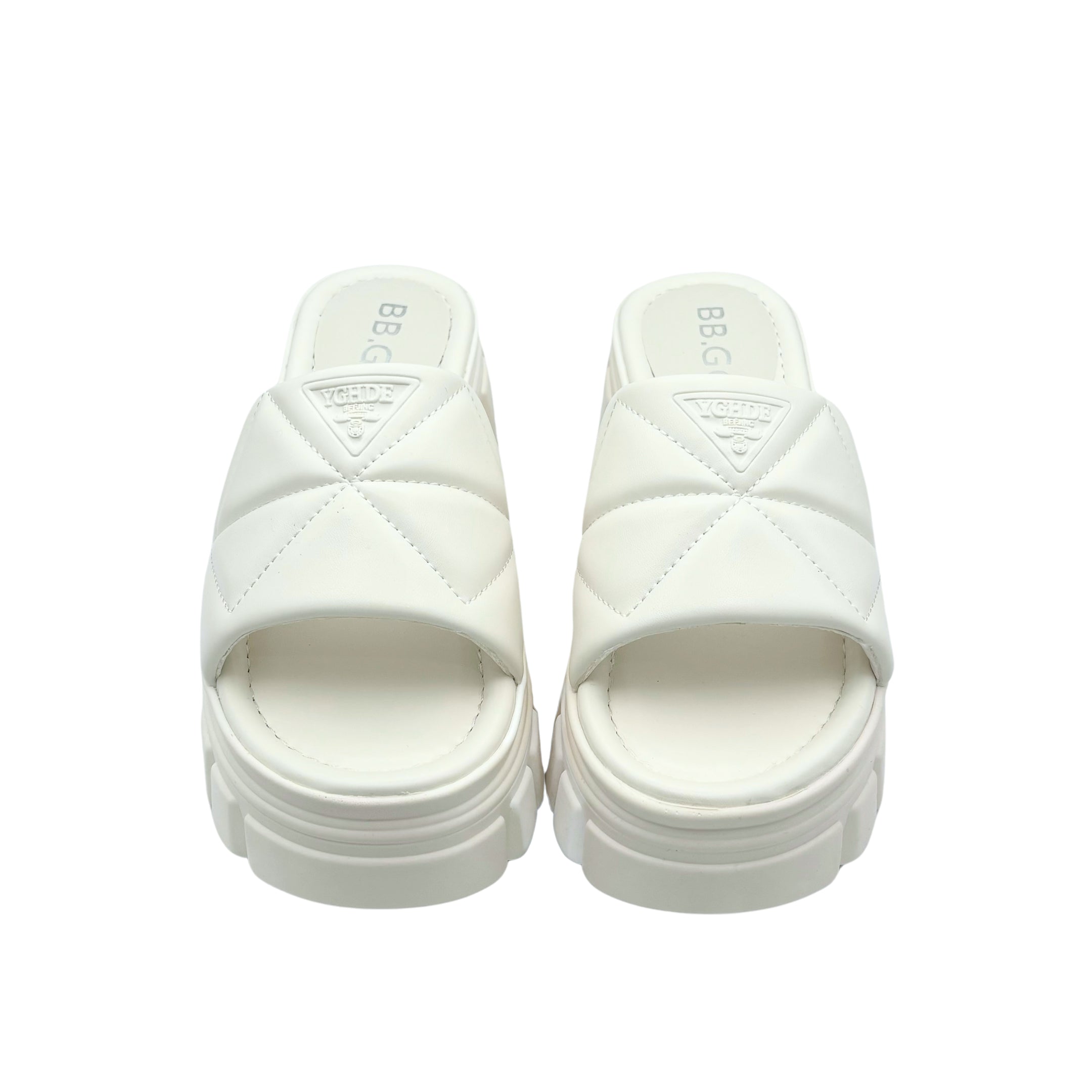 Classic One Strap Casual Slides Open Toe Leather Platform Slippers