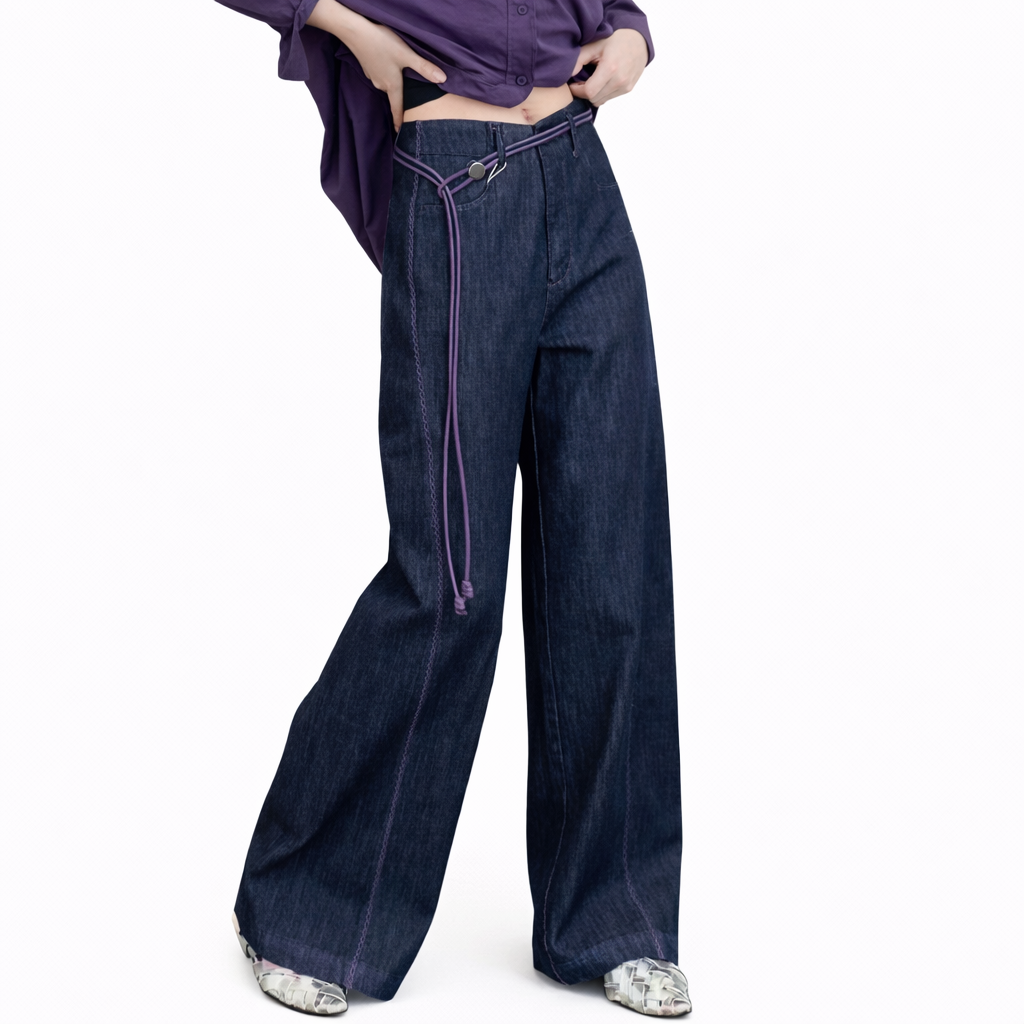 Indigo Line Wide-Leg Denim