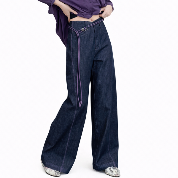Indigo Line Wide-Leg Denim