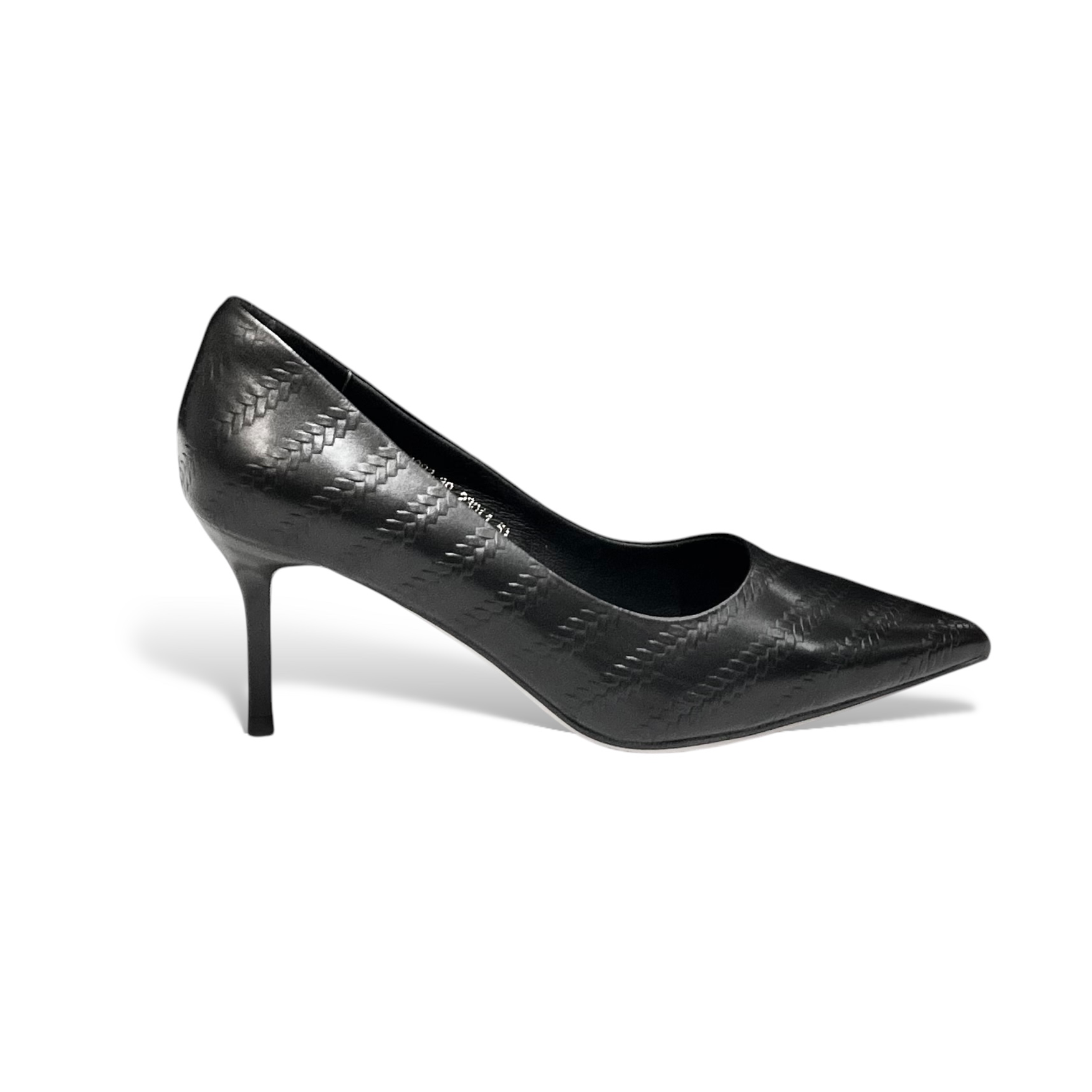 Embossed Calfskin Pointed-Toe Pumps