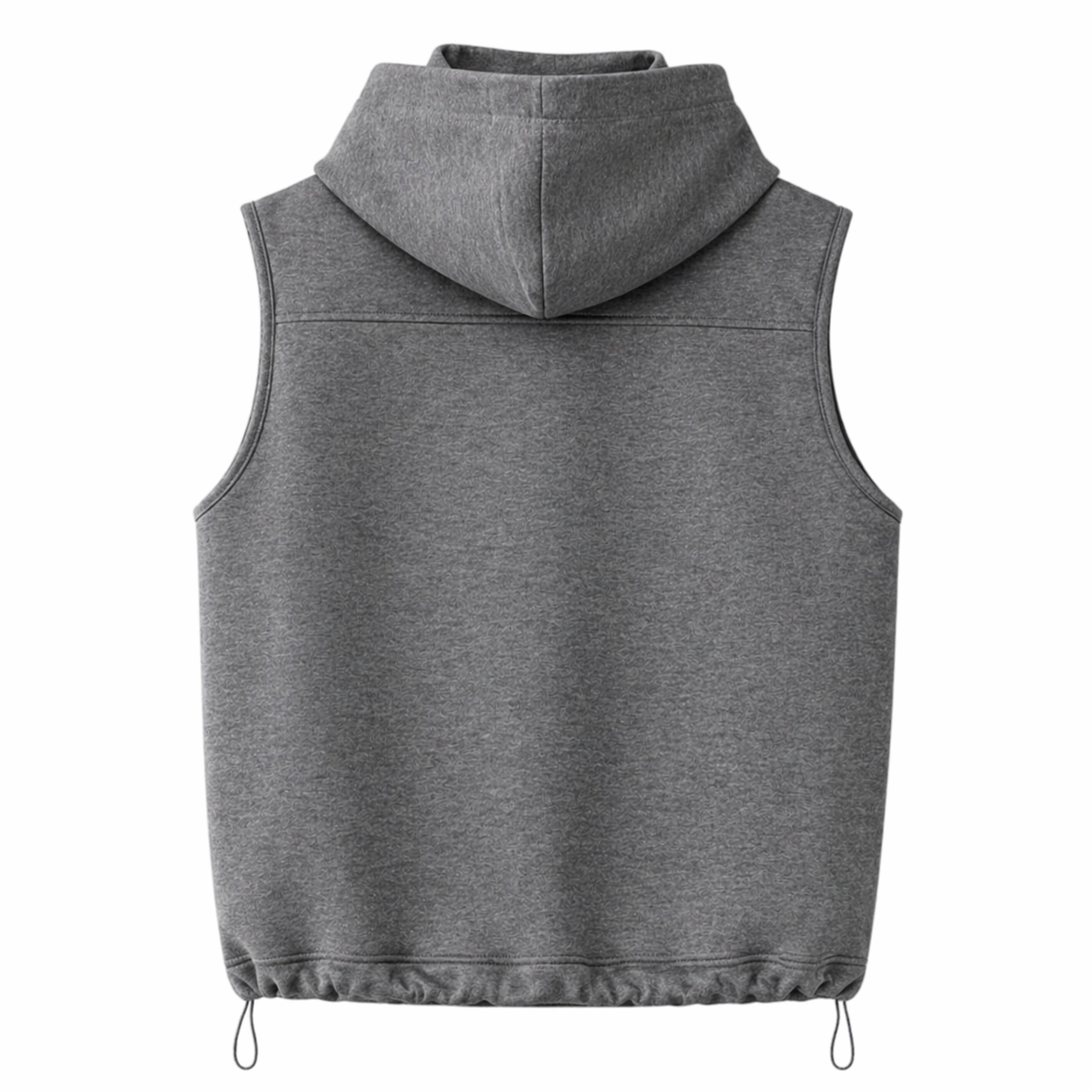 Sleeveless Hooded Zip Vest