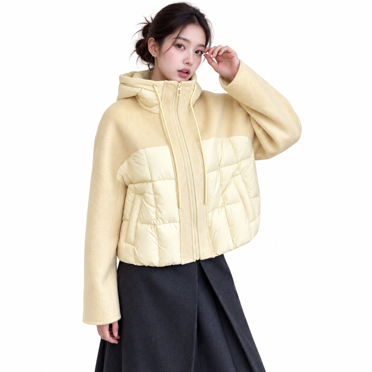 Elara Mixed-Media Jacket