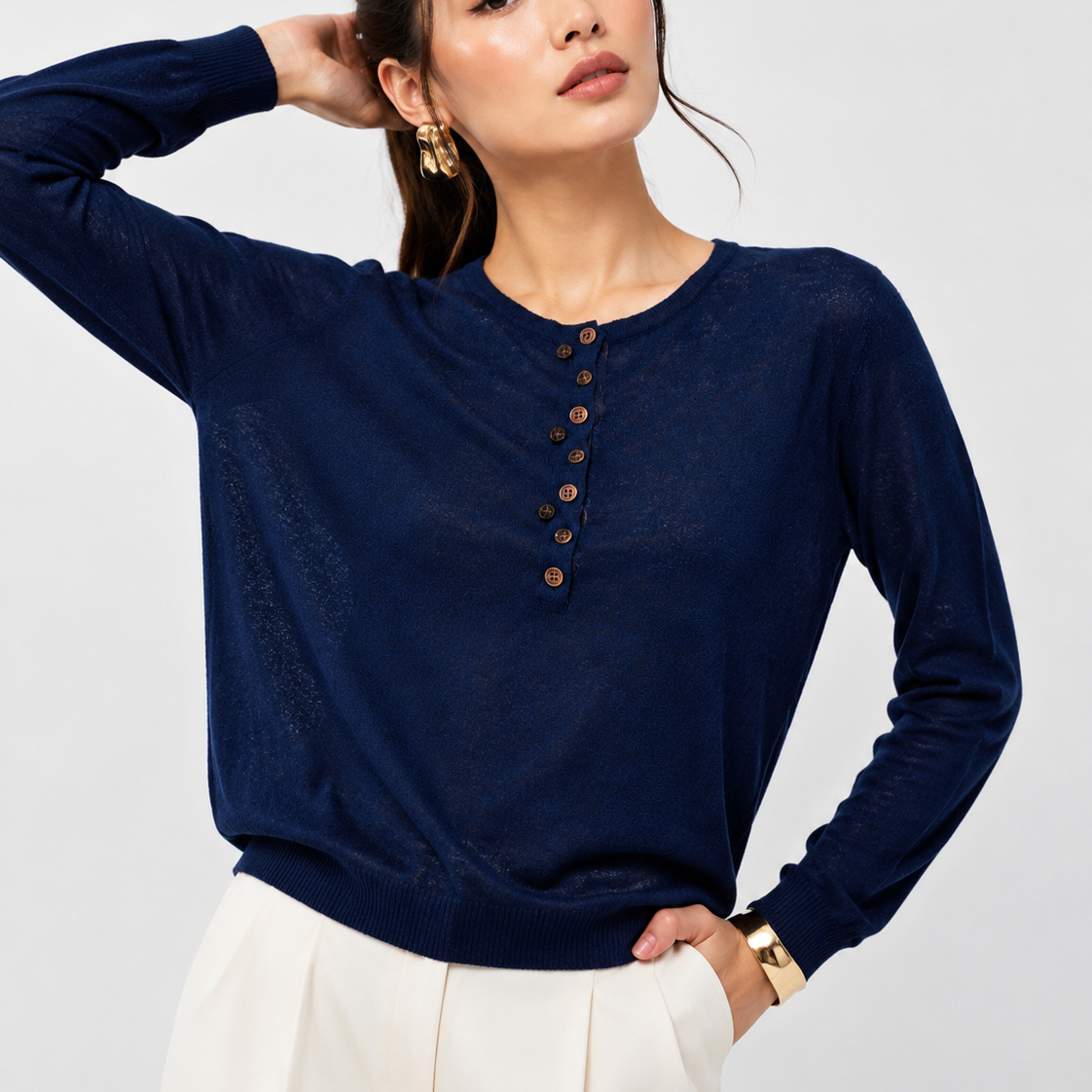 The Élan Cashmere Knit Top