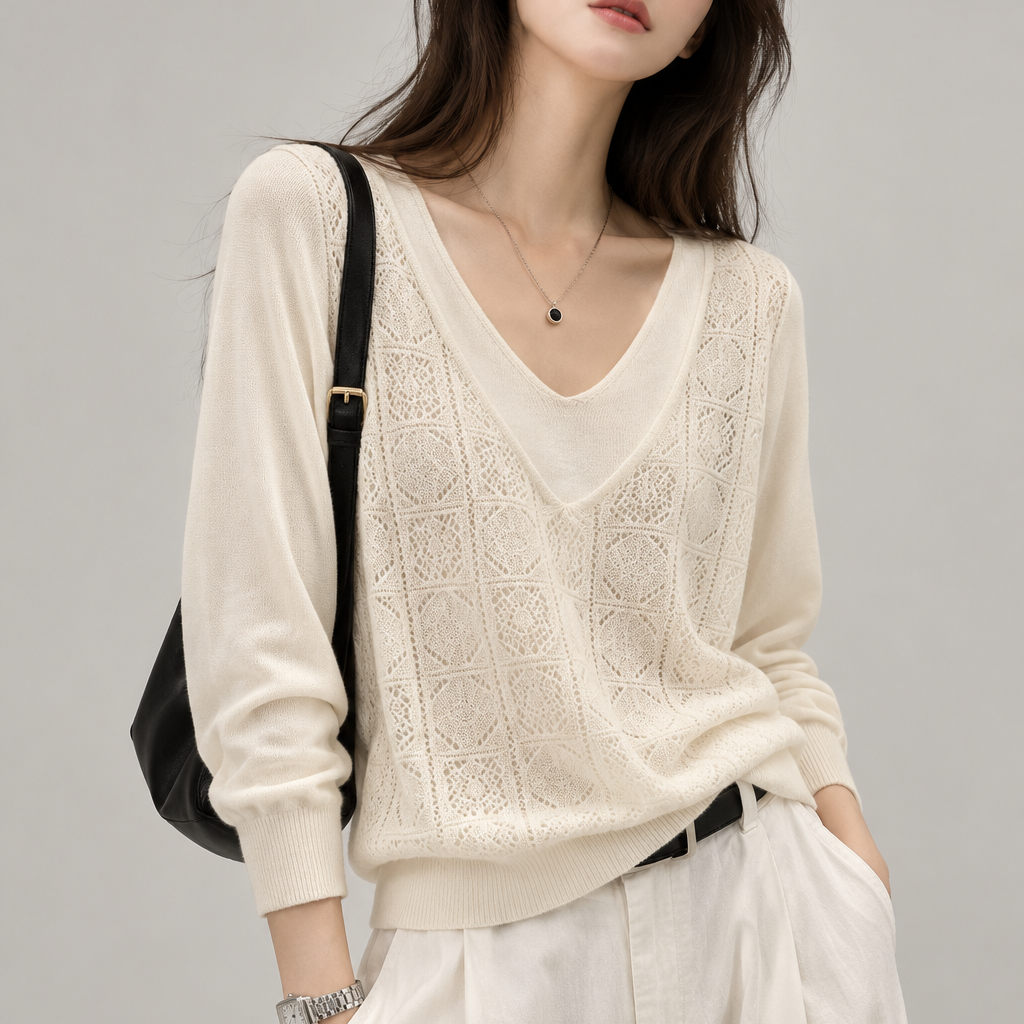 Aurelia Lace Knit Sweater